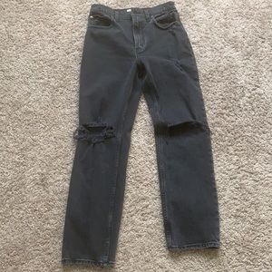 Black Abercrombie and Fitch 90s Straight Ultra High Rise